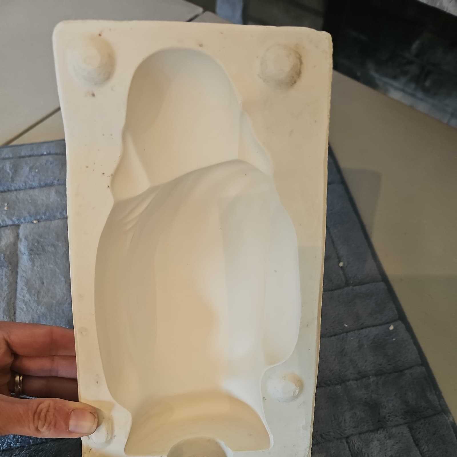 VINTAGE RARE A JODI 1544 BUDDAH STATUE CERAMIC SLIP CAST MOLD 4