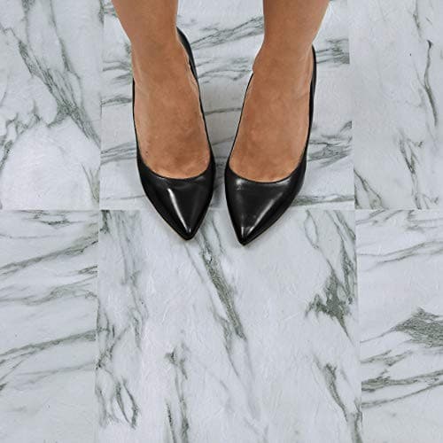  FP3329 Opaline Peel Stick Floor Tiles, White & Off-White  5