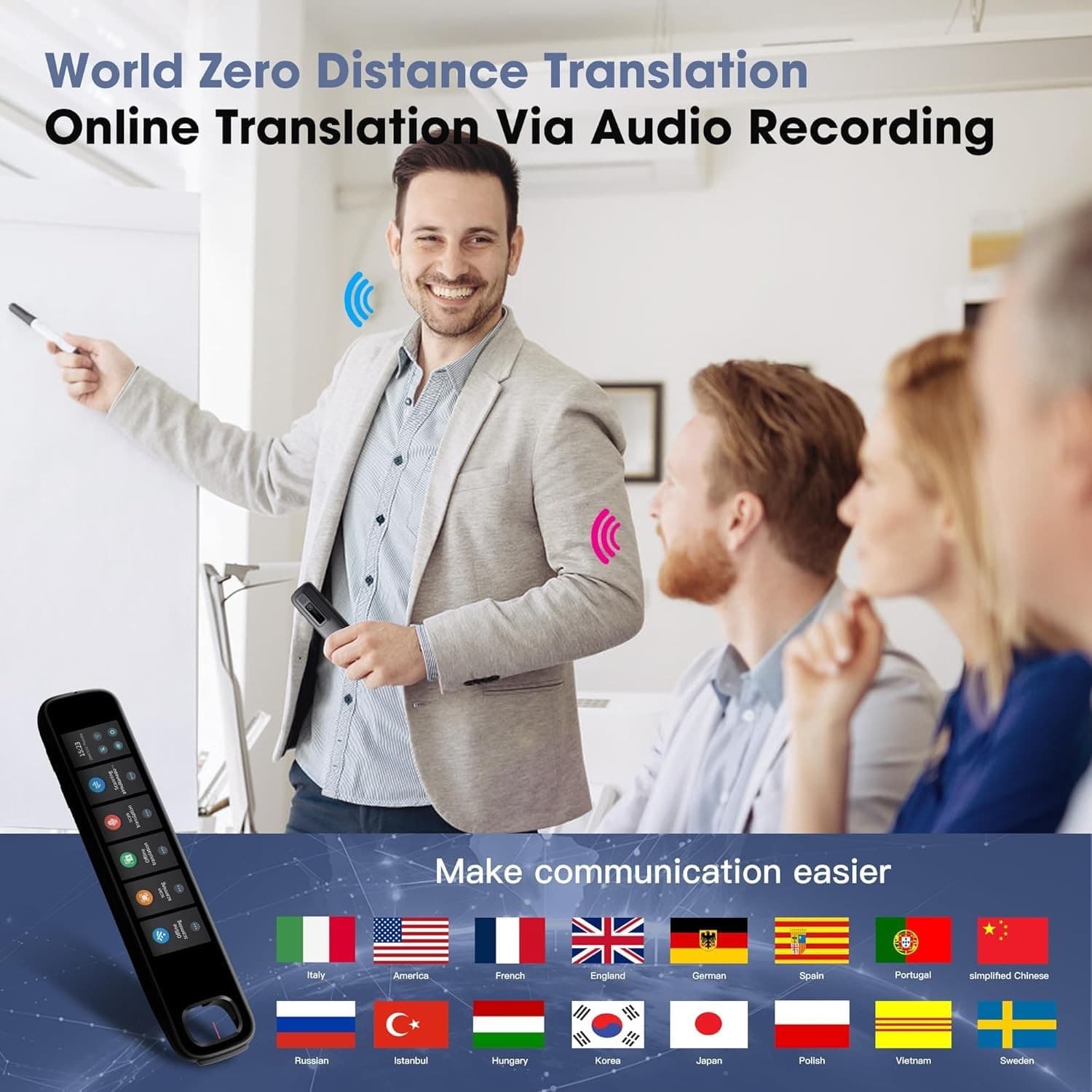 Translation Scanning Pen, 142 Language Translator Pen with 3.71 Inch Screen 5