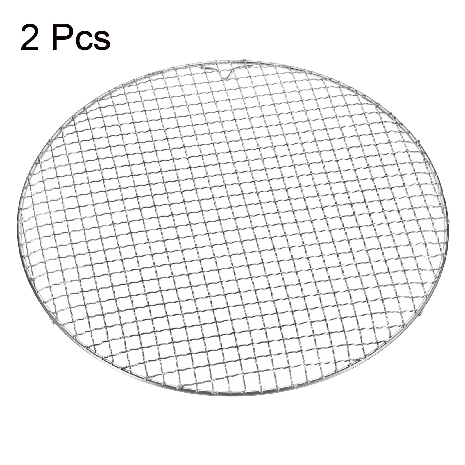 2pcs Round Cooking Rack 16" 201 Stainless Steel Barbecue Grill with 20mm Legs 4