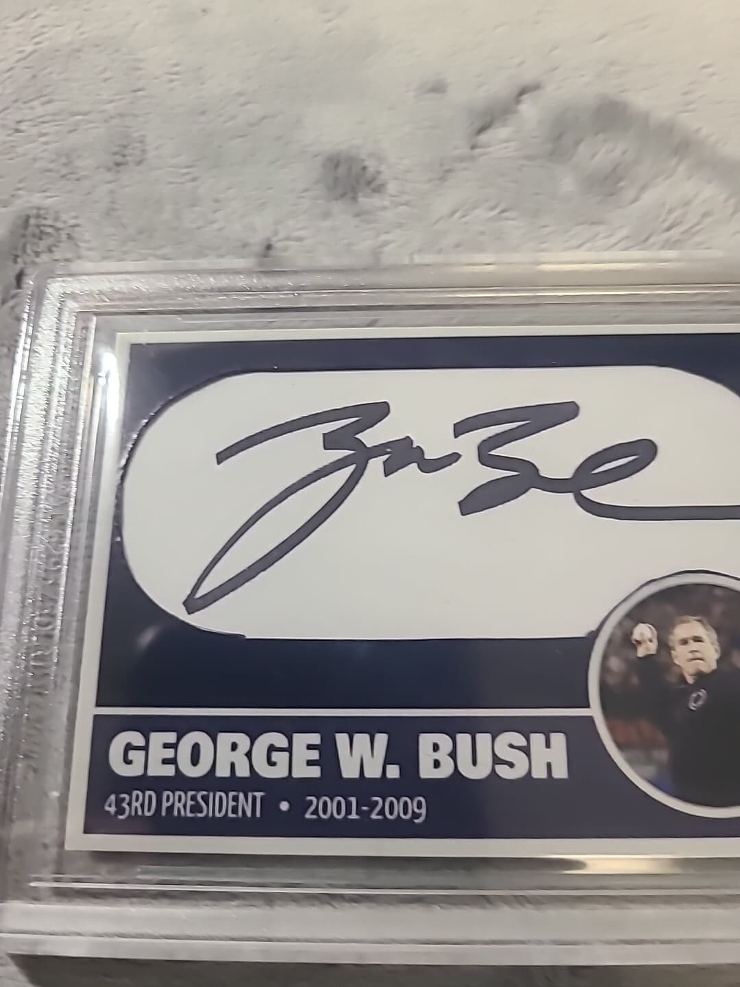 George W. Bush Signed Cut Card 1/1 Beckett Certified Rare!! #43 1st Pitch  3