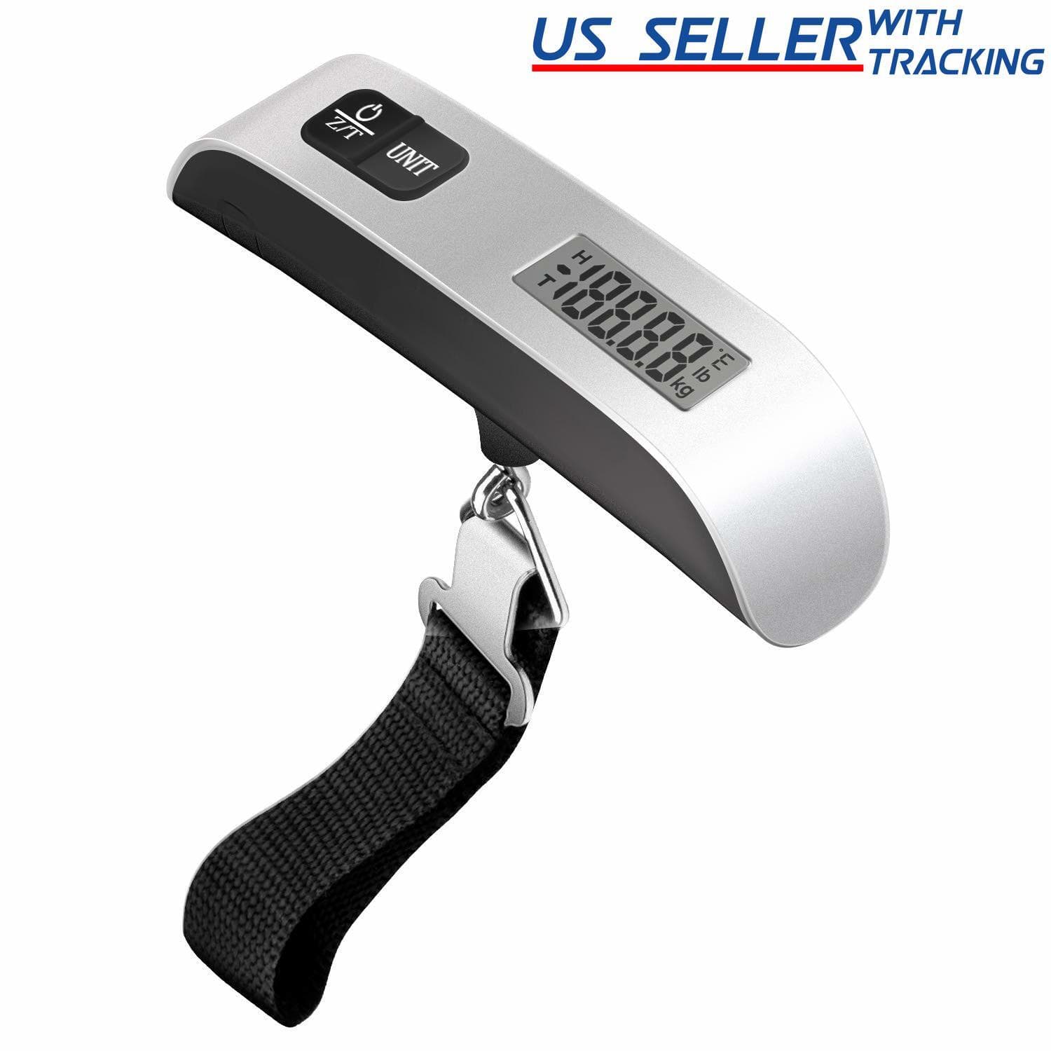 110lb 50kg Portable Travel LCD Digital Hanging Luggage Scale Electronic Weight