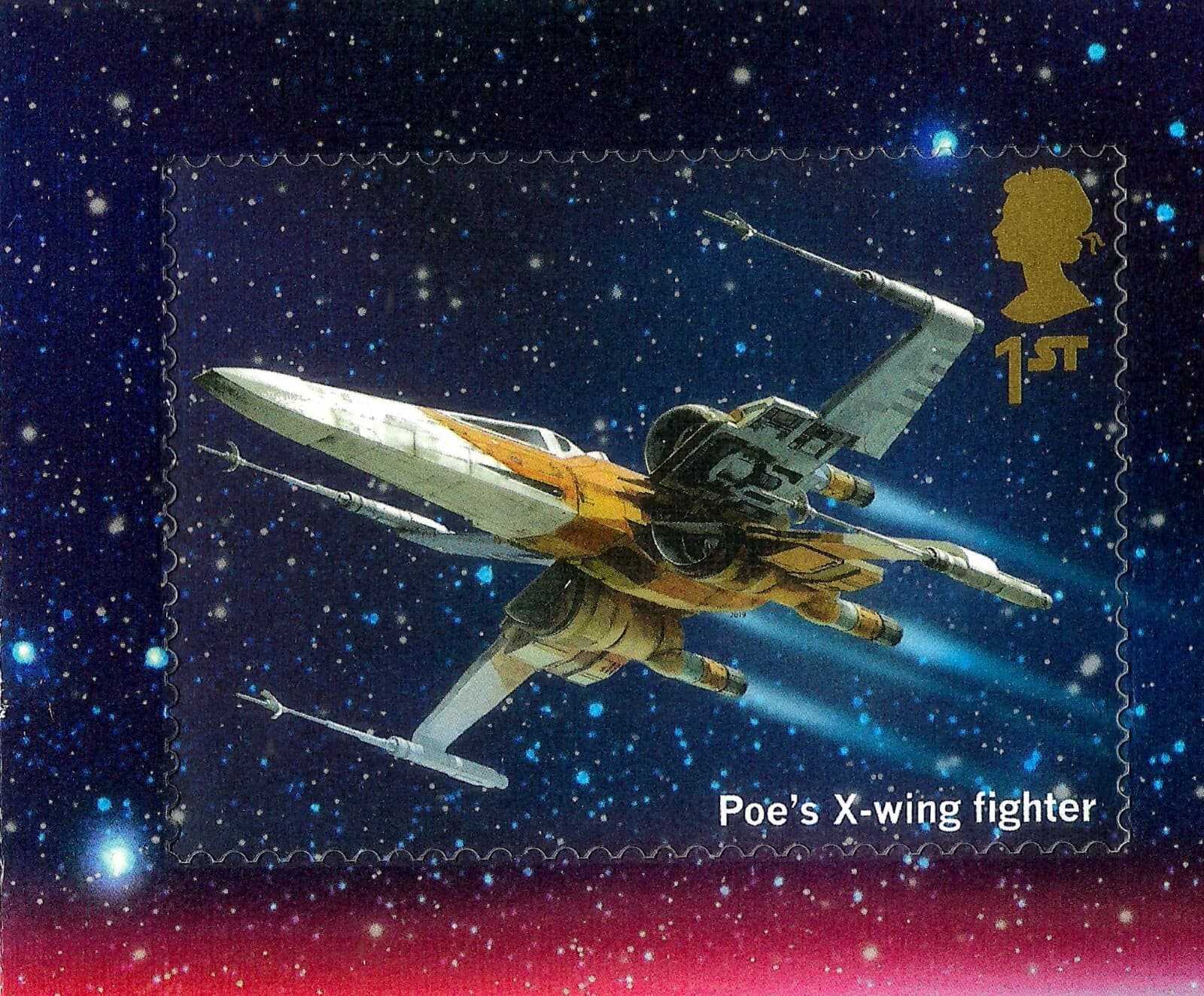 POE´S X-WING FIGHTER, YEAR 2019, SELFADHESIVE STAMP, MNH