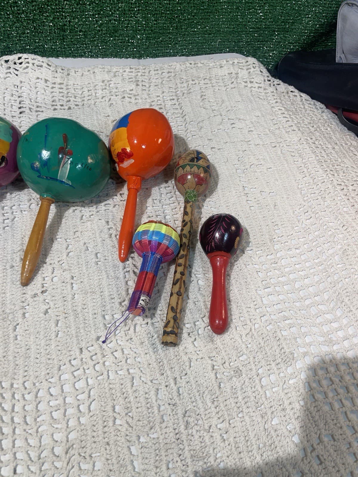 Lot Of 7 Vintage Maracas See Pictures Details/Wear 2