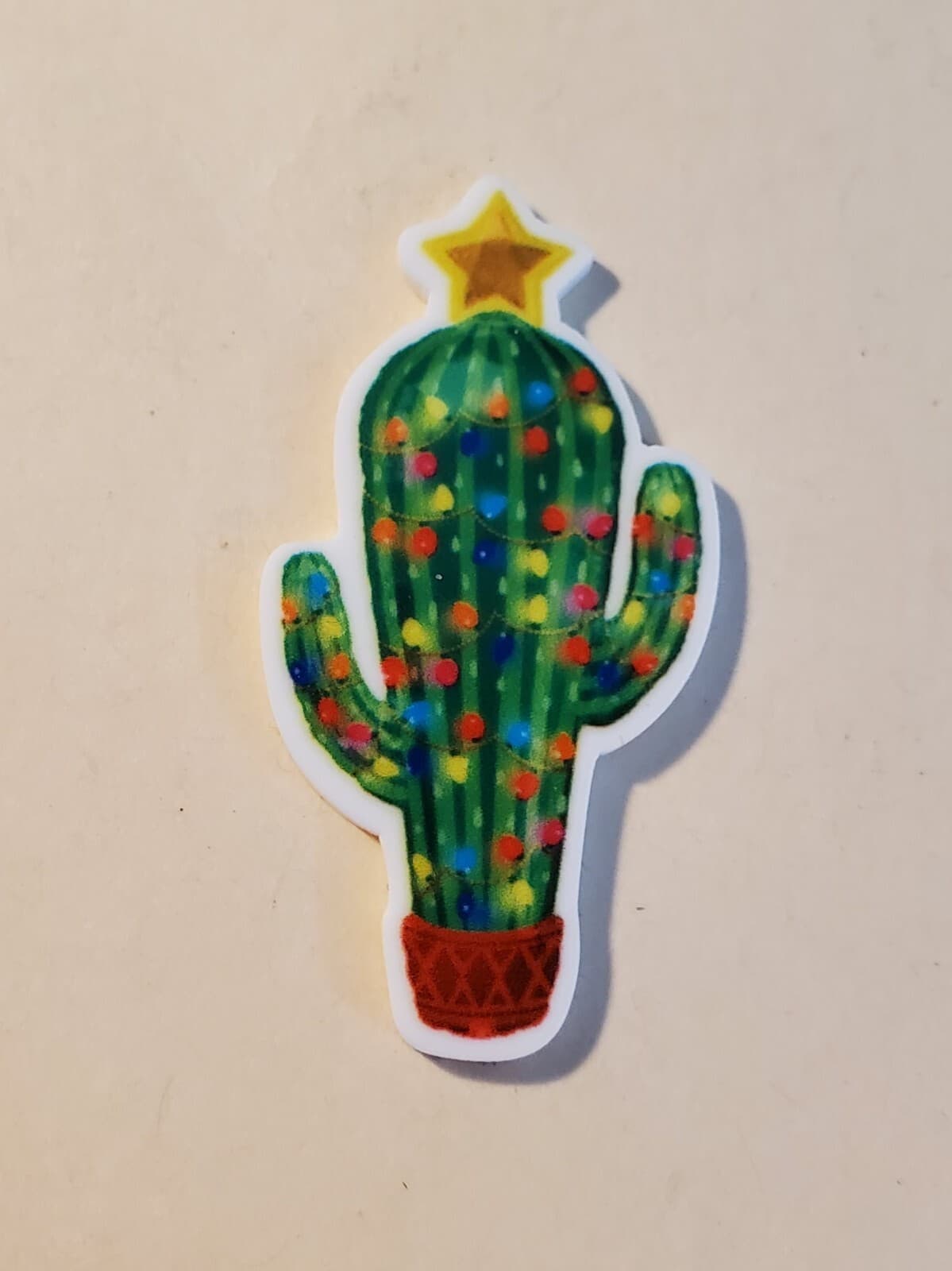 Cactus with Lights Magnetic Needle Minder Cross Stitch Embroidery | Cover Holder