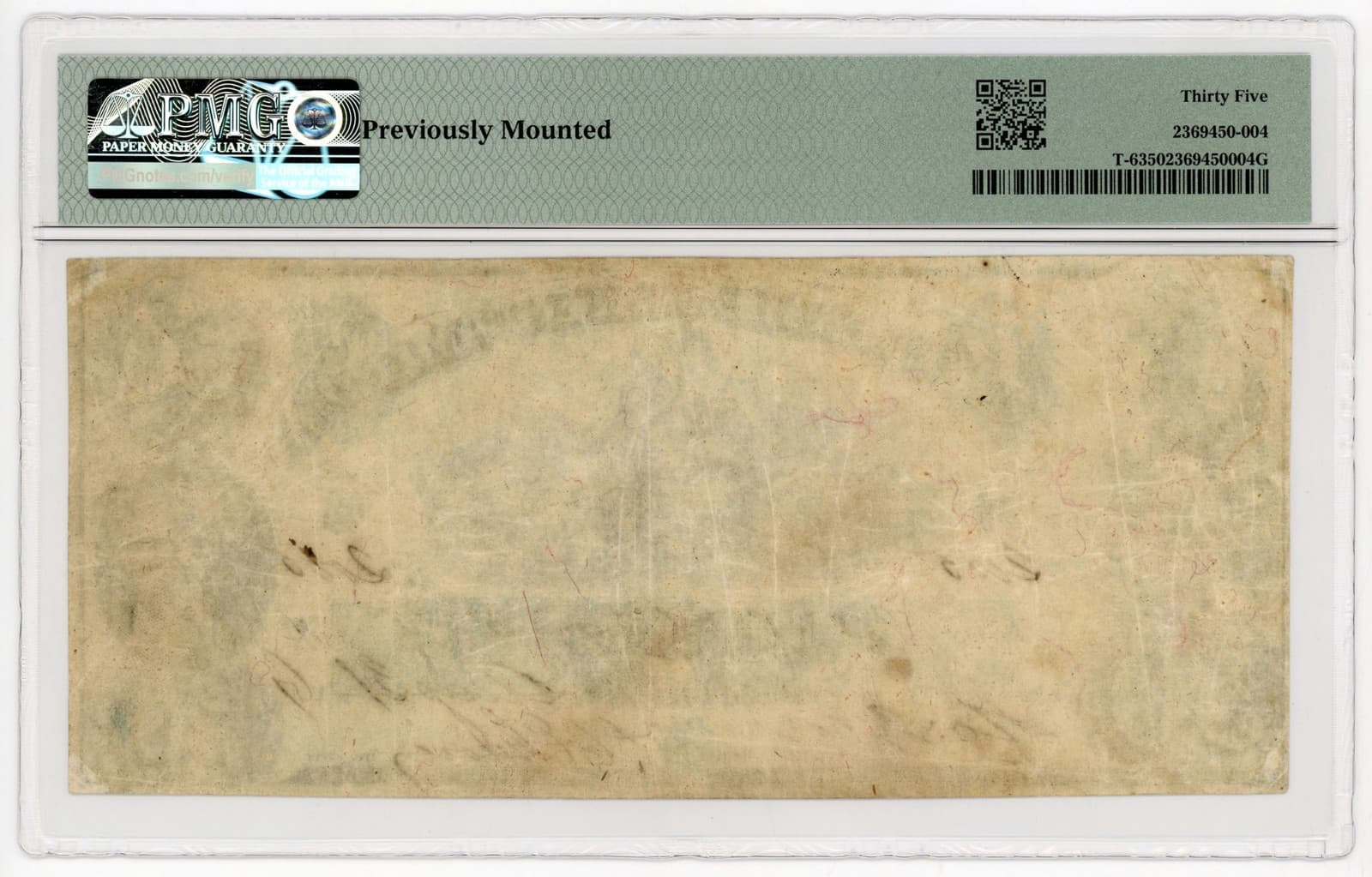 1861 T-6 $50 The Confederate States of America Note - CIVIL WAR Era PMG VF 35 2