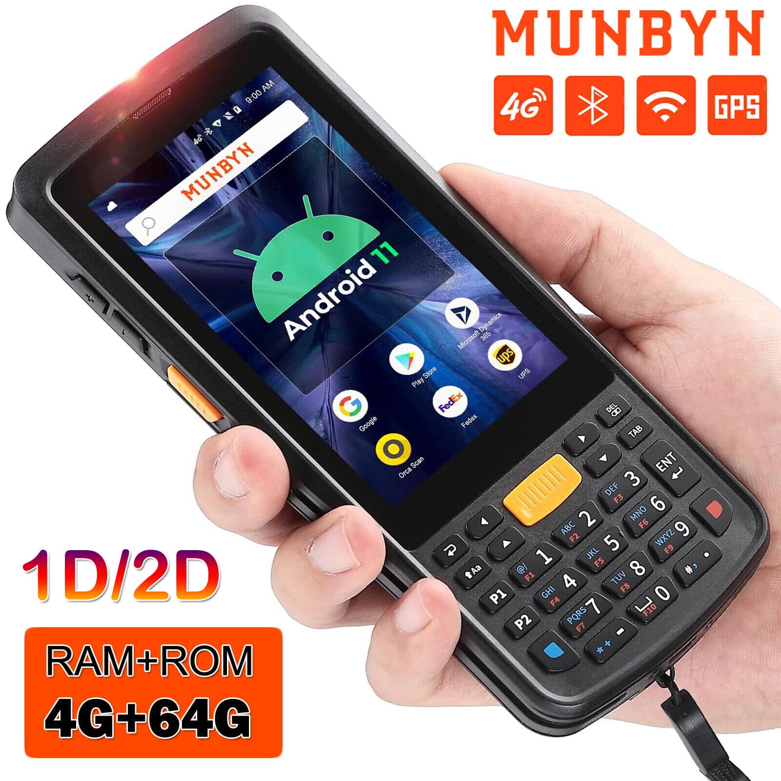 MUNBYN Android 11 Barcode Scanner Zebra SE4710 2D/1D Handheld Computer Scanner