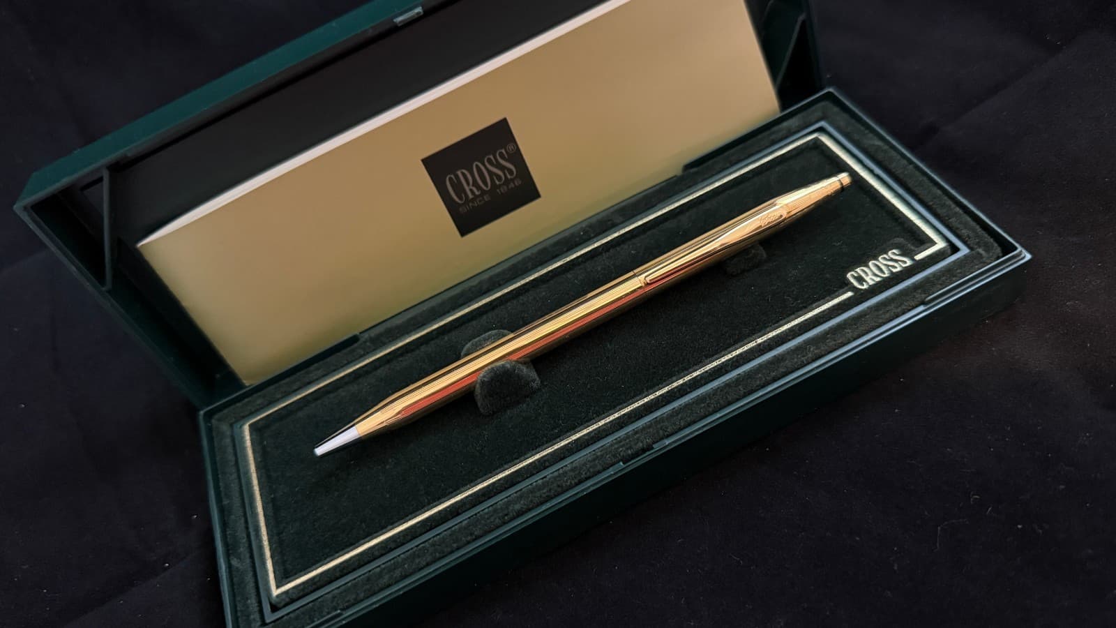 CROSS CLASSIC CENTURY 18K GOLD FILLED BALLPOINT PEN  #2802 -MADE IN THE USA- 6