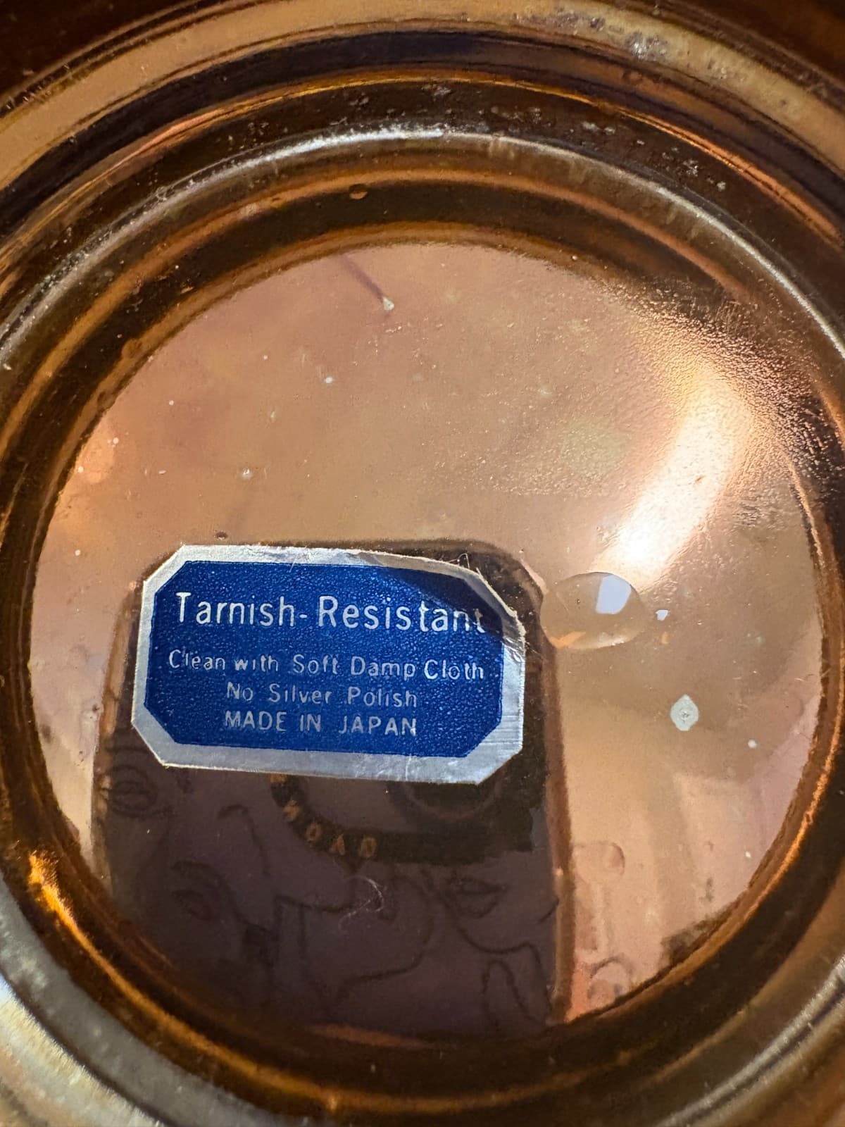 Vintage silver plate lions head handle bowl - Made in Japan 5