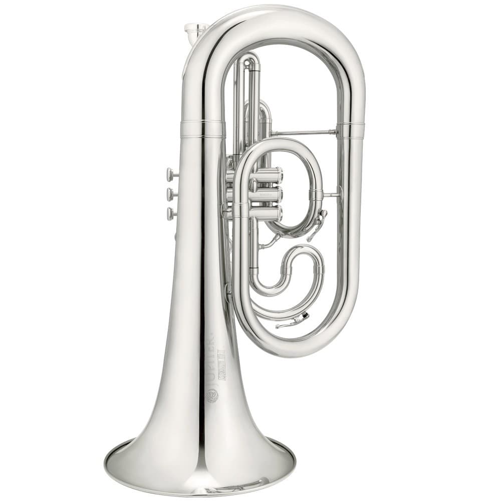Jupiter JEP1105MS Key of Bb Quantum MK II Marching Bb Euphonium Silver Plated 2