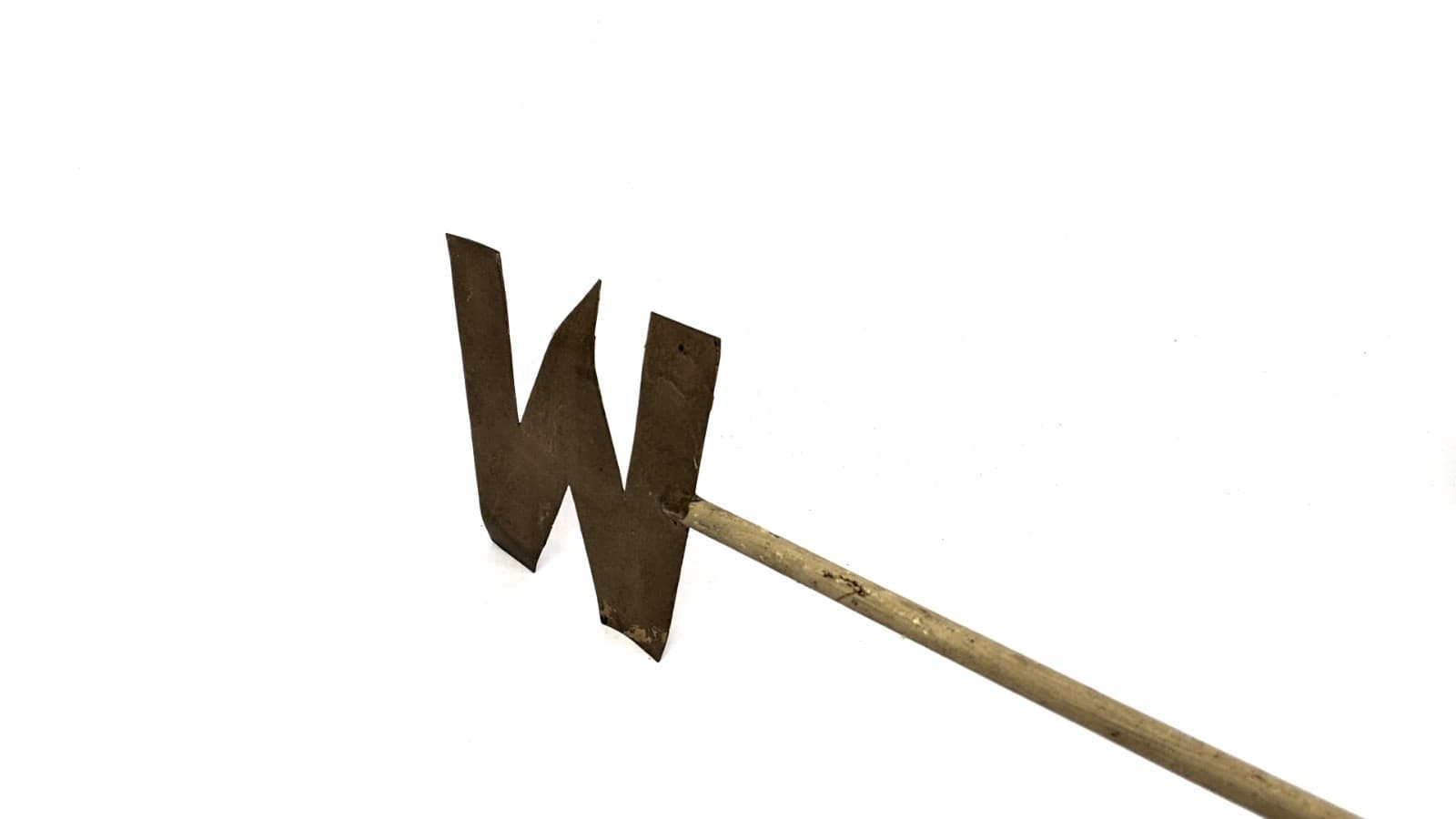 Antique Primitive Folk A Architectural Tin Metal Weathervane Directional Letters 6