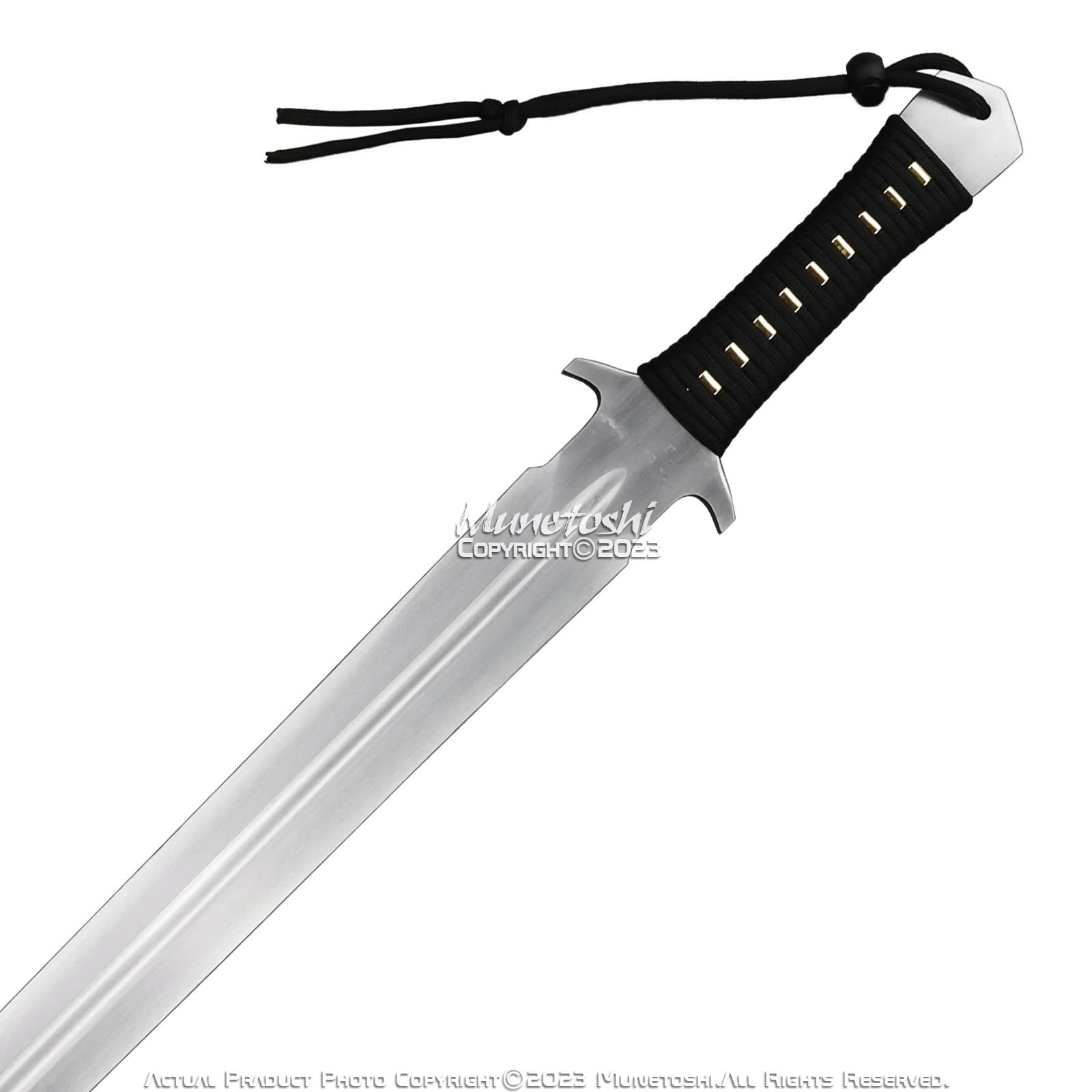 32” Tactical Sword Functional Viking Sharp 1060 Carbon Steel Full Tang Scabbard 6