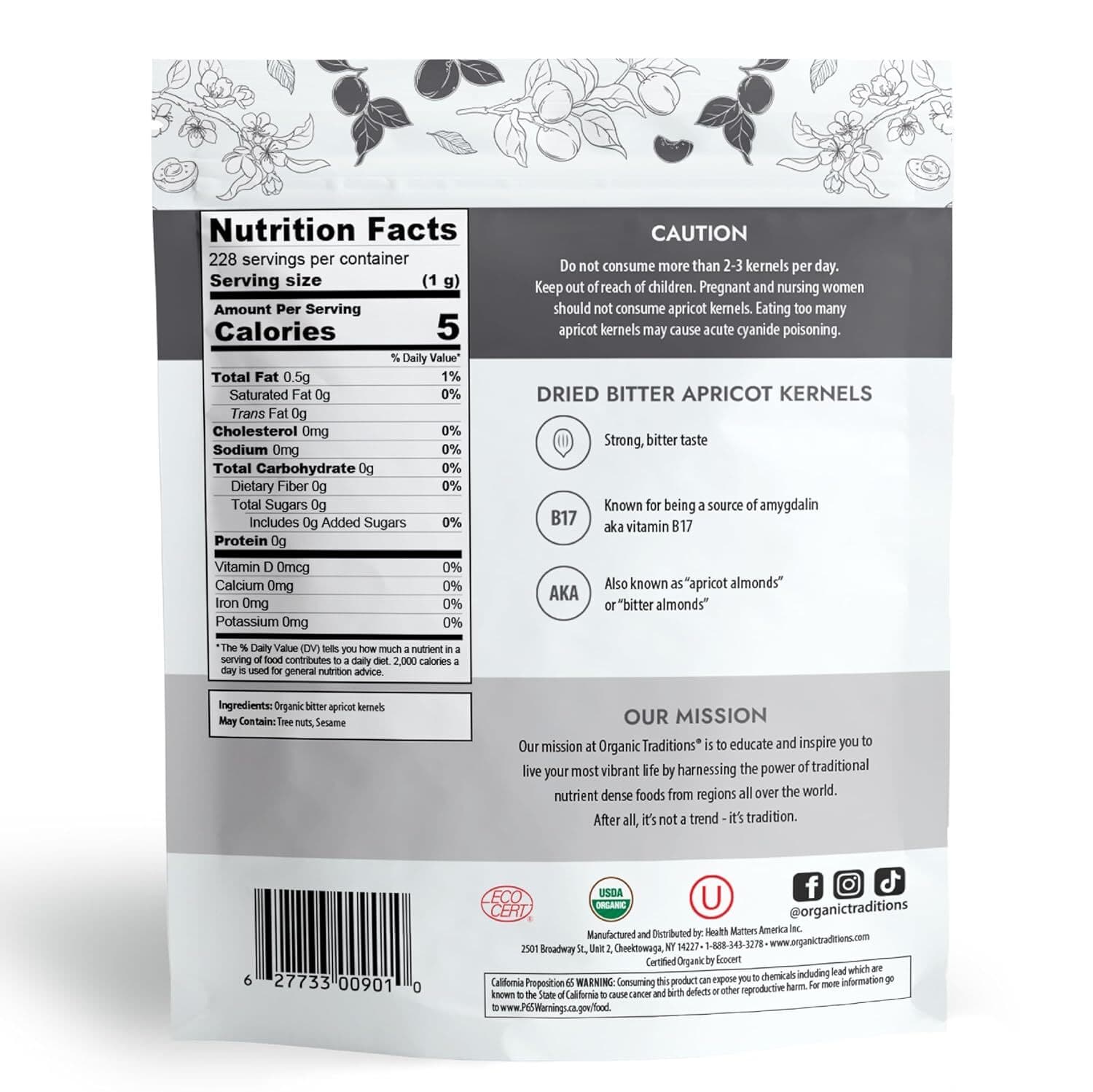 Organic Apricot Seeds Organic Bitter Apricot Kernels, Non-Gmo Vegan Apricot Seed 2