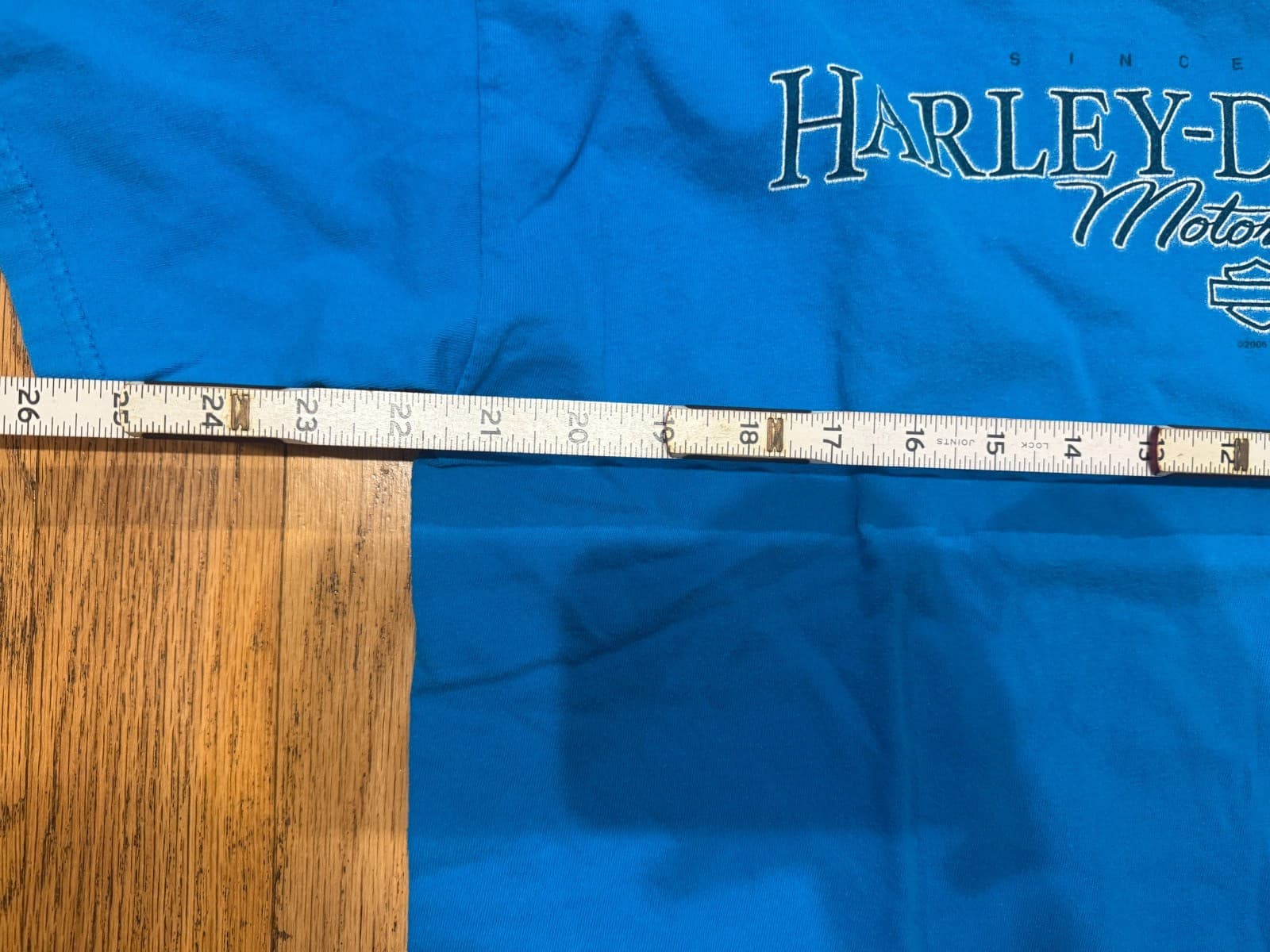 Harley Davidson Blue T shirt Mens XL  Lincoln Nebraska Frontier Logo HD 6