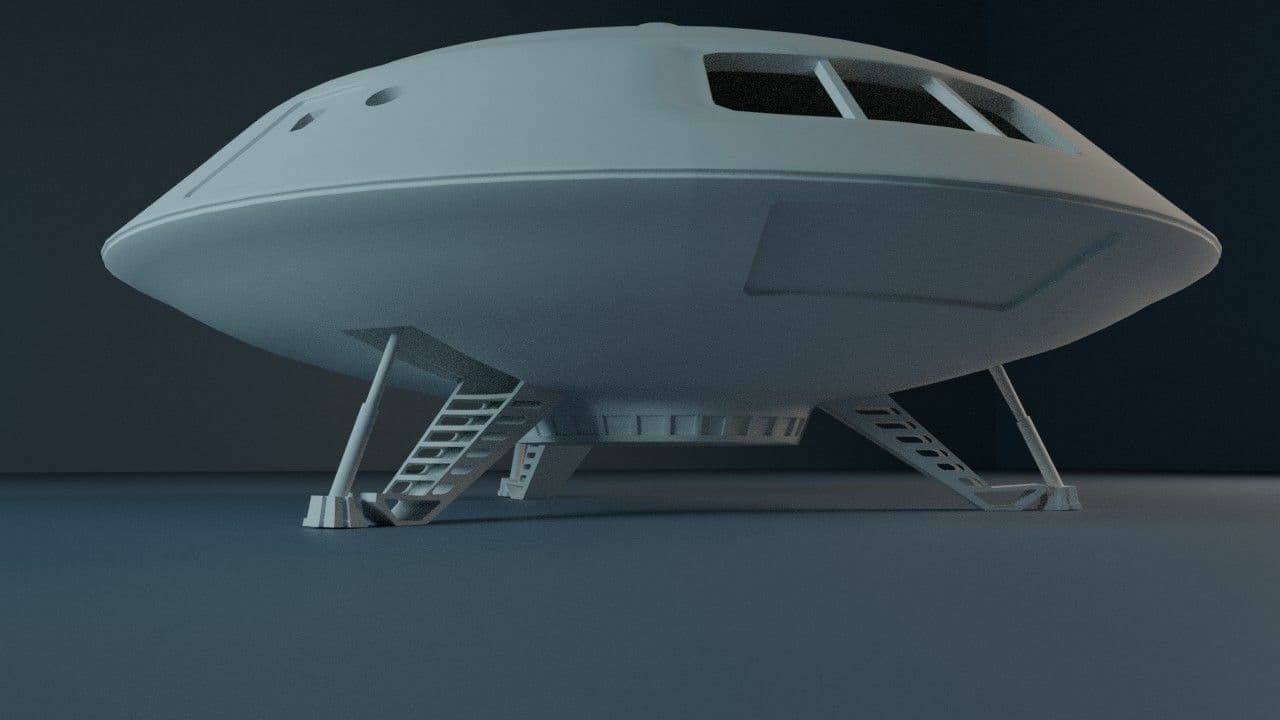 Lost In Space Jupiter 2 - 4" Diameter + Robot + Chariot + Space Pod 3D Printed 