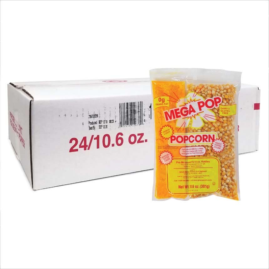 Gold Medal Mega Pop Corn Oil Salt Kit with Coconut Oil for 8 oz Kettle 24 count 5