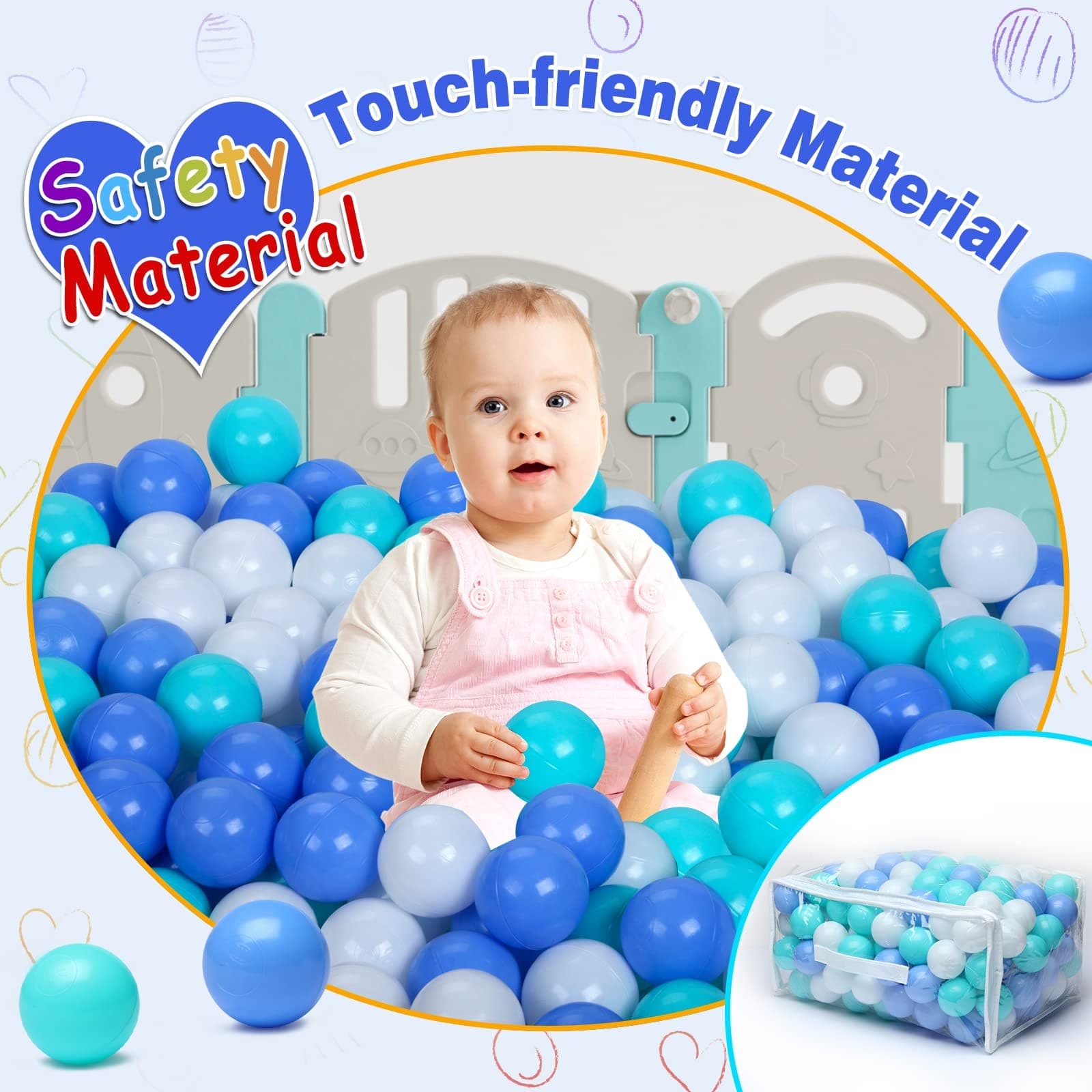 Ball Pit Balls for Baby and Toddler Phthalate Free BPA Crush Proof 2