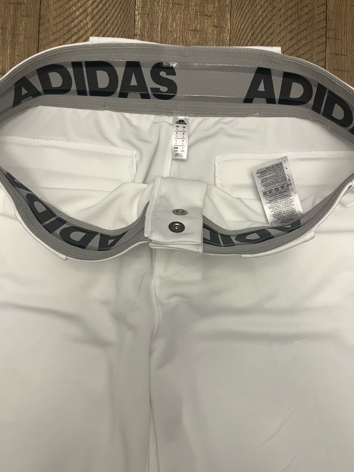 NWT- Adidas Icon Pro Knee Length White Baseball Pants GQ9220 Men's Size L 4