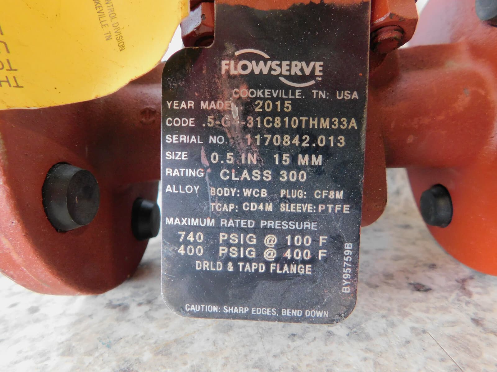 NEW FlowServe Durco G431 Sleeveline Plug Valve 1/2" Class 300# WCB Steel 2