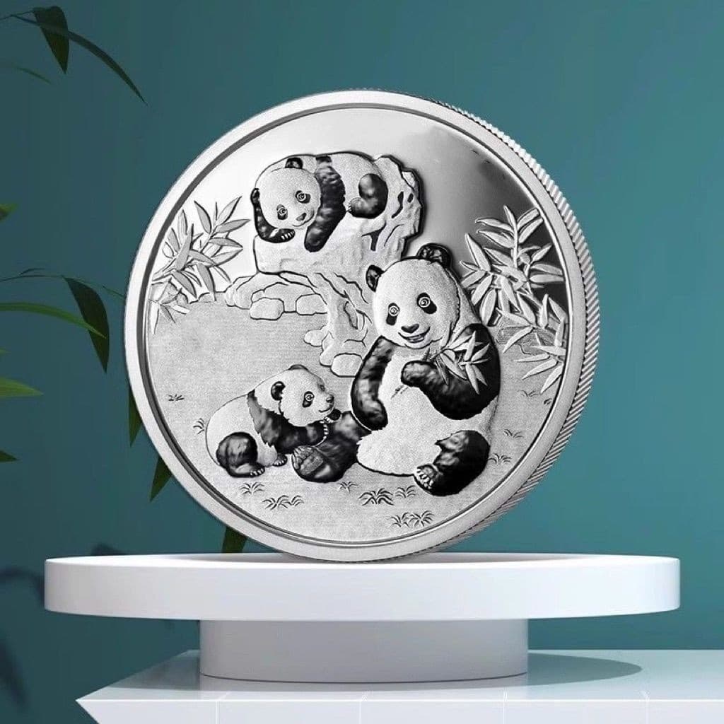 2025 China Panda Silver Plated Coin 30g Commemorative Bullion Collectible 4