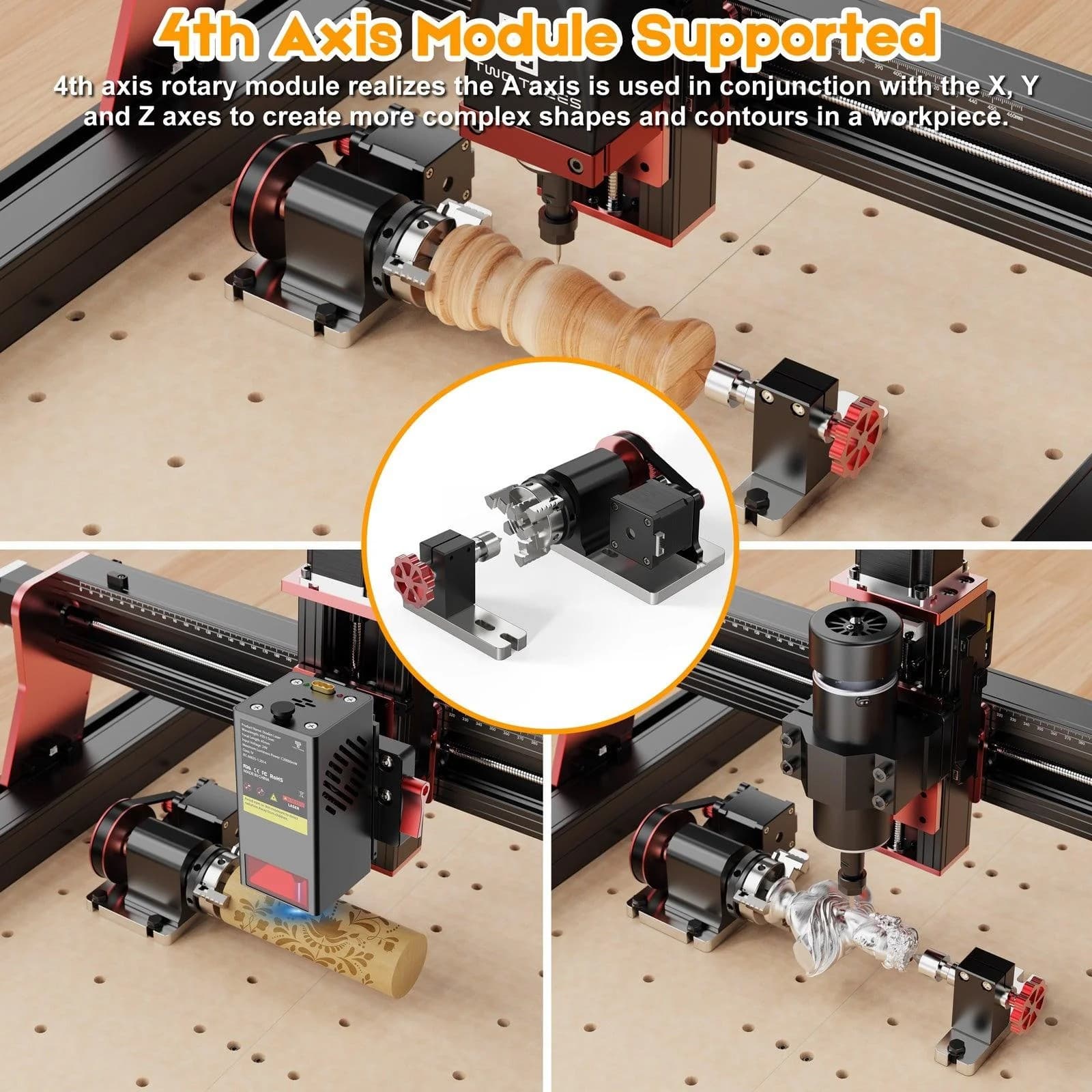 Twotrees TTC450 Pro CNC Router CNC Machine 3-Axis All Metal Machine Engraver NEW 6