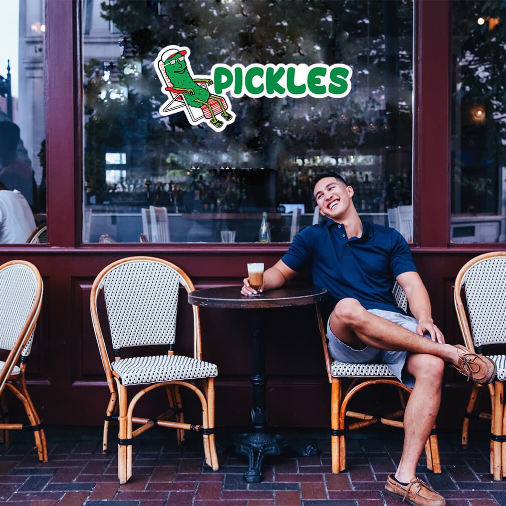 Food Truck Decals Pickles Style A Restaurant & Food Concession Sign Green 3