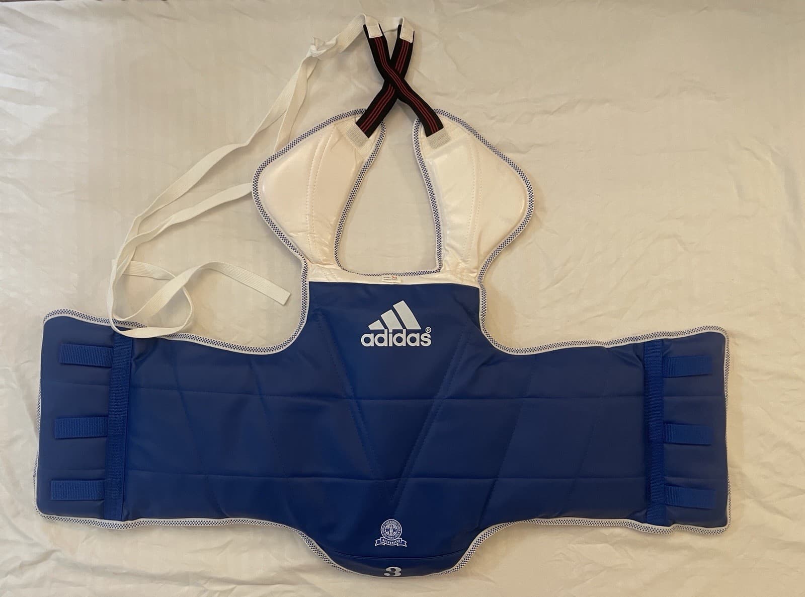 Size 3 Adidas Martial Arts Sparring Gear Taekwondo Chest Protector Pad  2