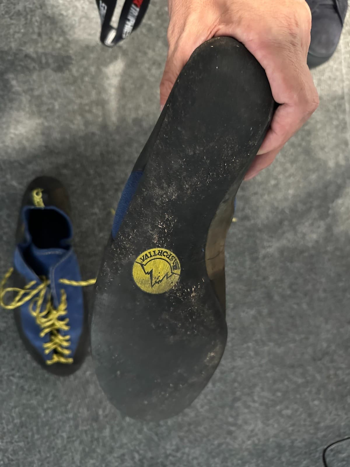 La Sportiva Italy Made 11 (45) Blue Suede Rock Climbing Bouldering Shoes 4