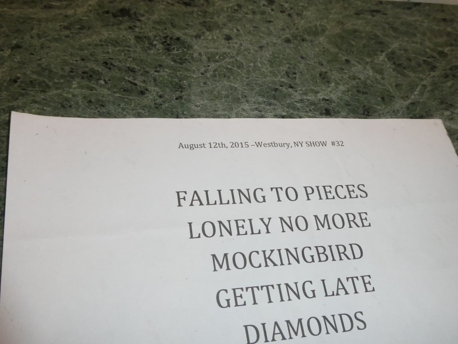 Rob Thomas rare SETLIST New York Westbury 2015 concert tour Matchbox Twenty 3