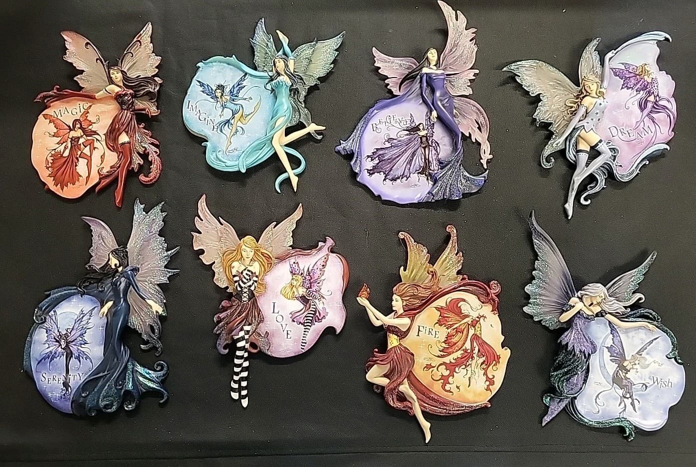 8 Realm Of Wonder Amy Brown Bradford Exchange Wall Plaques Very Nice Condition