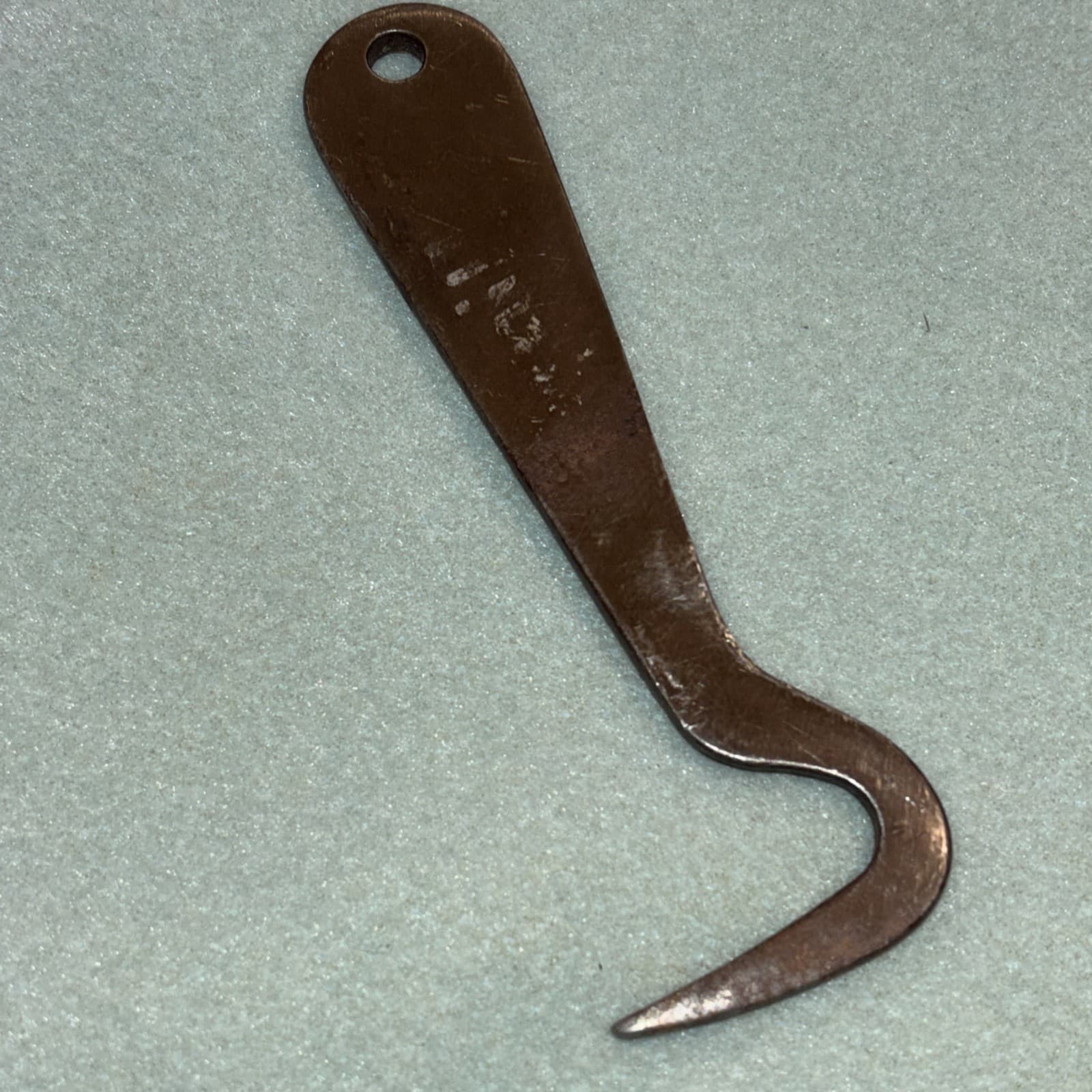 Unmarked Contemporary Silver And Gold Mounted Longhorn Hoof Pick 5