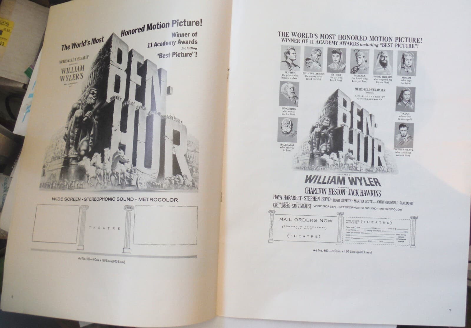 Vintage Ben Hur Charlton Heston Signed Exhibitor's Campaign Book 1959 J6266 4