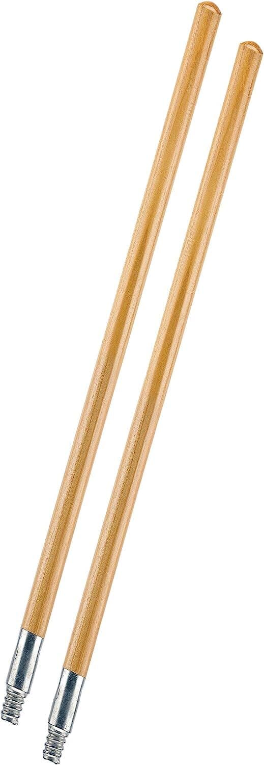 Wood Handle 60" with Threaded Metal Tip by Superio, 2 Pack