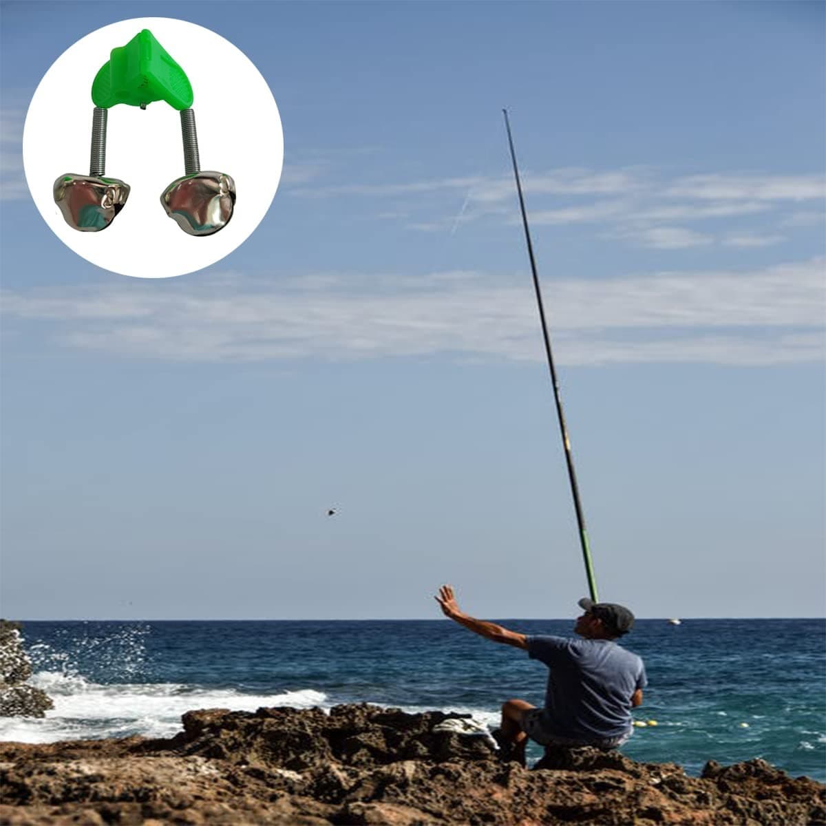 8 Pcs Fishing Rod Extra Loud Alarm Dual Alert Bell, Plastic Fishing Rod Alarm... 4