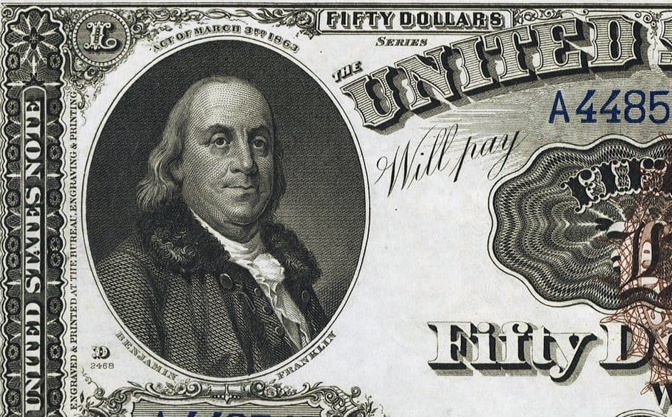 Reproduction $50 1880 LT US Paper Money Currency Copy 3