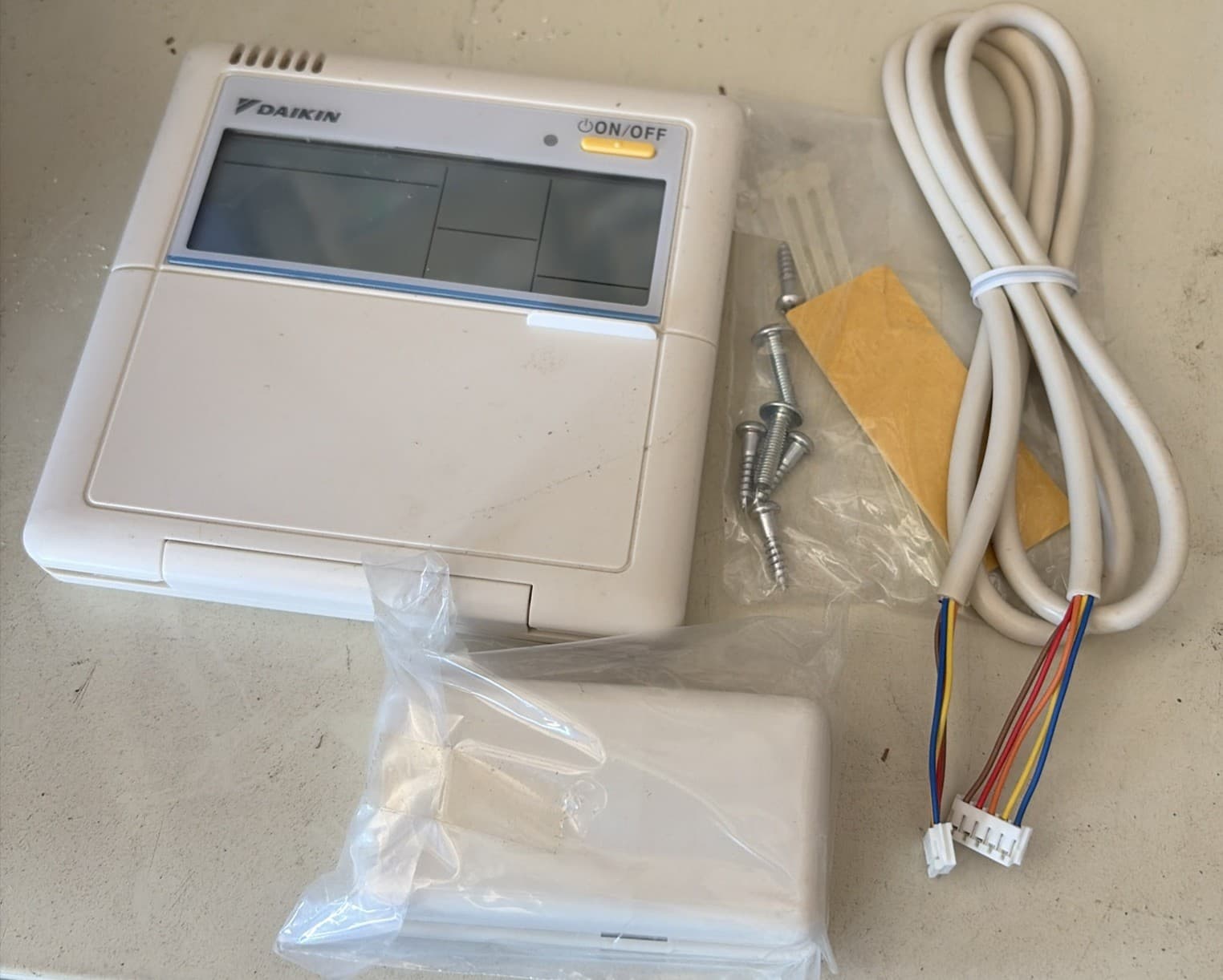 Daikin Remote Controller & Cable, BRC944B2 & BRCW901A08, W/Hardware, New 5