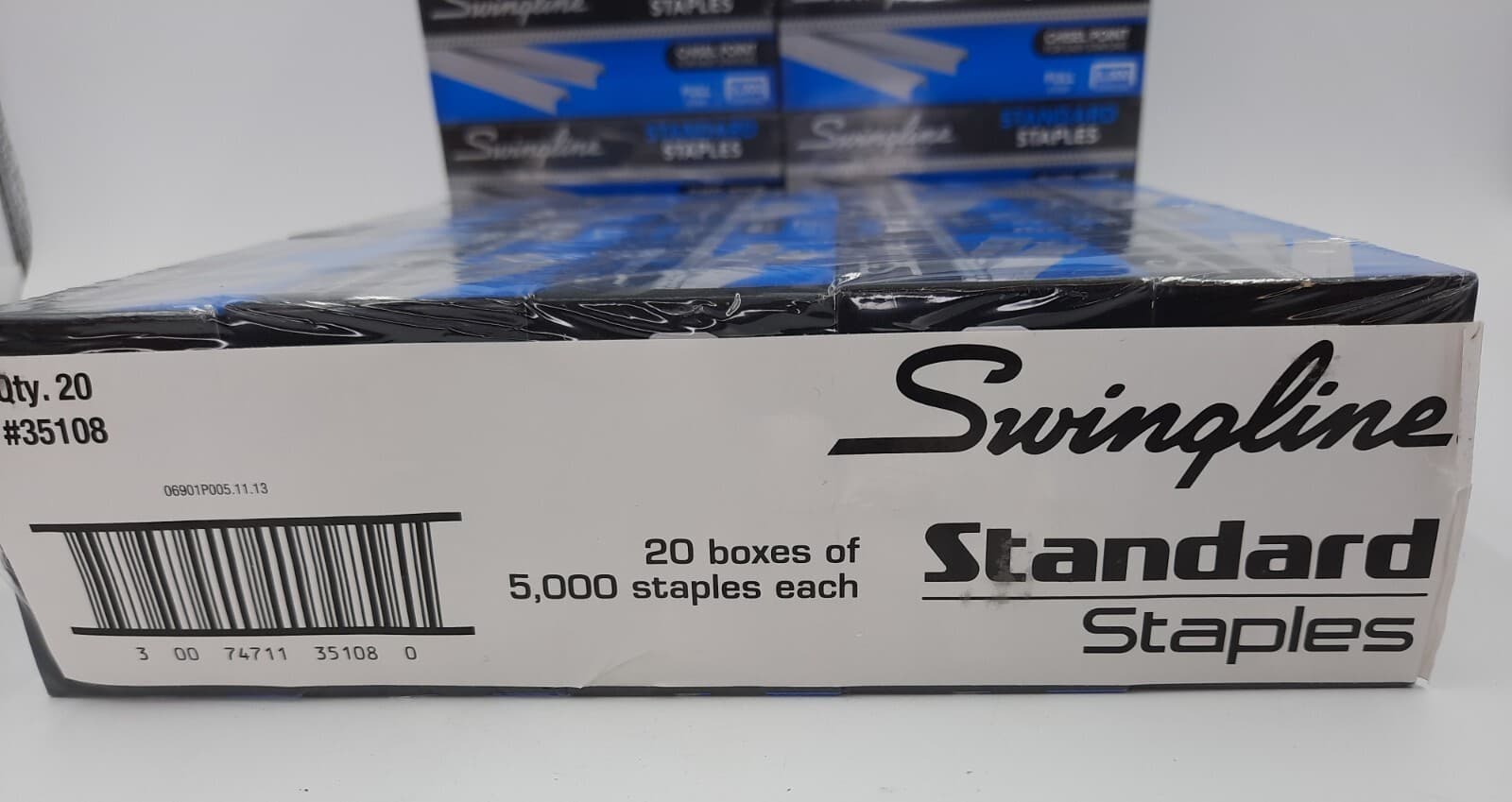 100,000 Swingline S.F. 1 Standard Chisel Point 210 Full Strip Staples 5,000/Box 2
