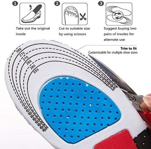 Orthotic Shoe Insoles Inserts Flat Feet High Arch Support for Plantar Fasciitis 6