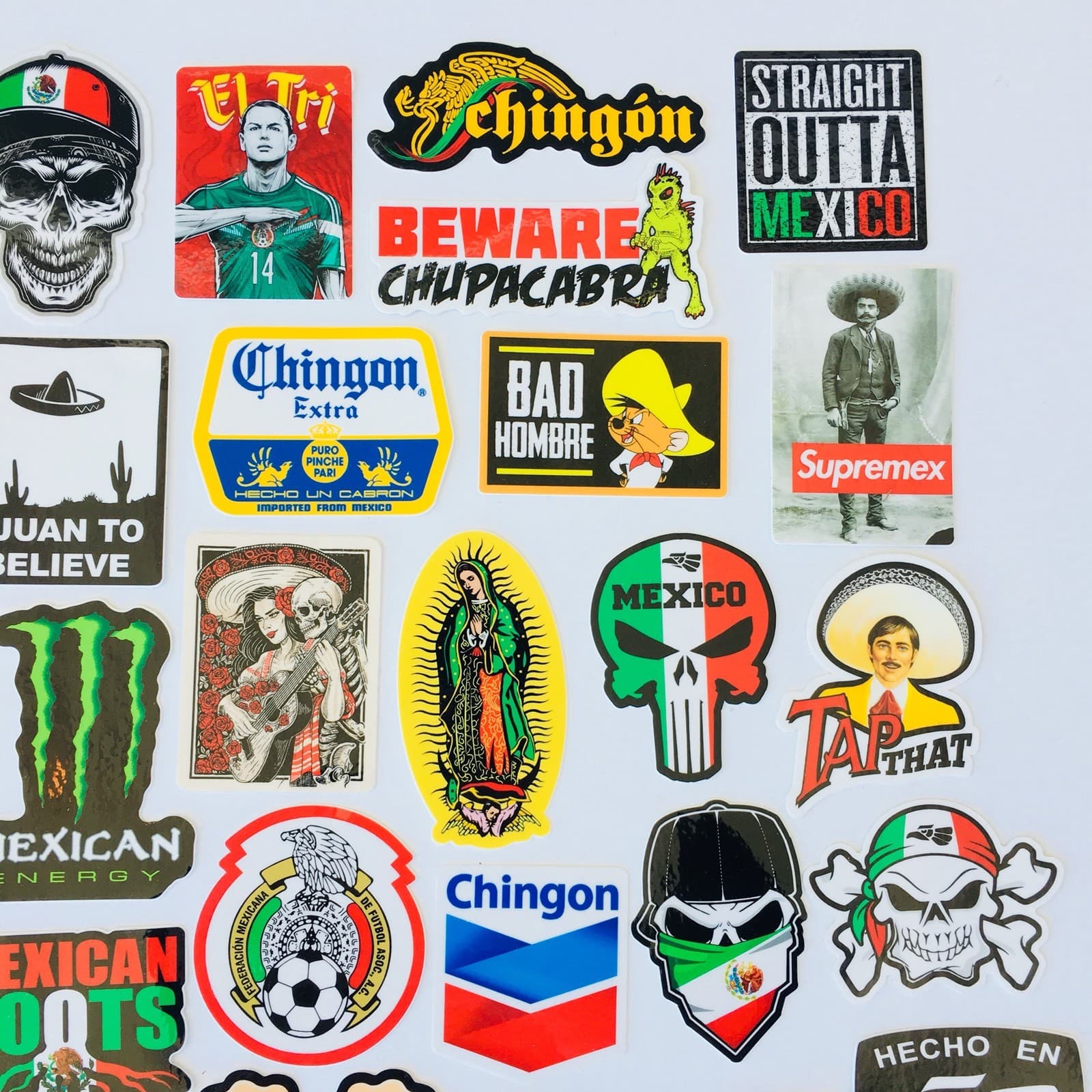 MEXICAN CHINGON Hard Hat Stickers 40 MEXICO HardHat Sticker Pegatinas cascos  3