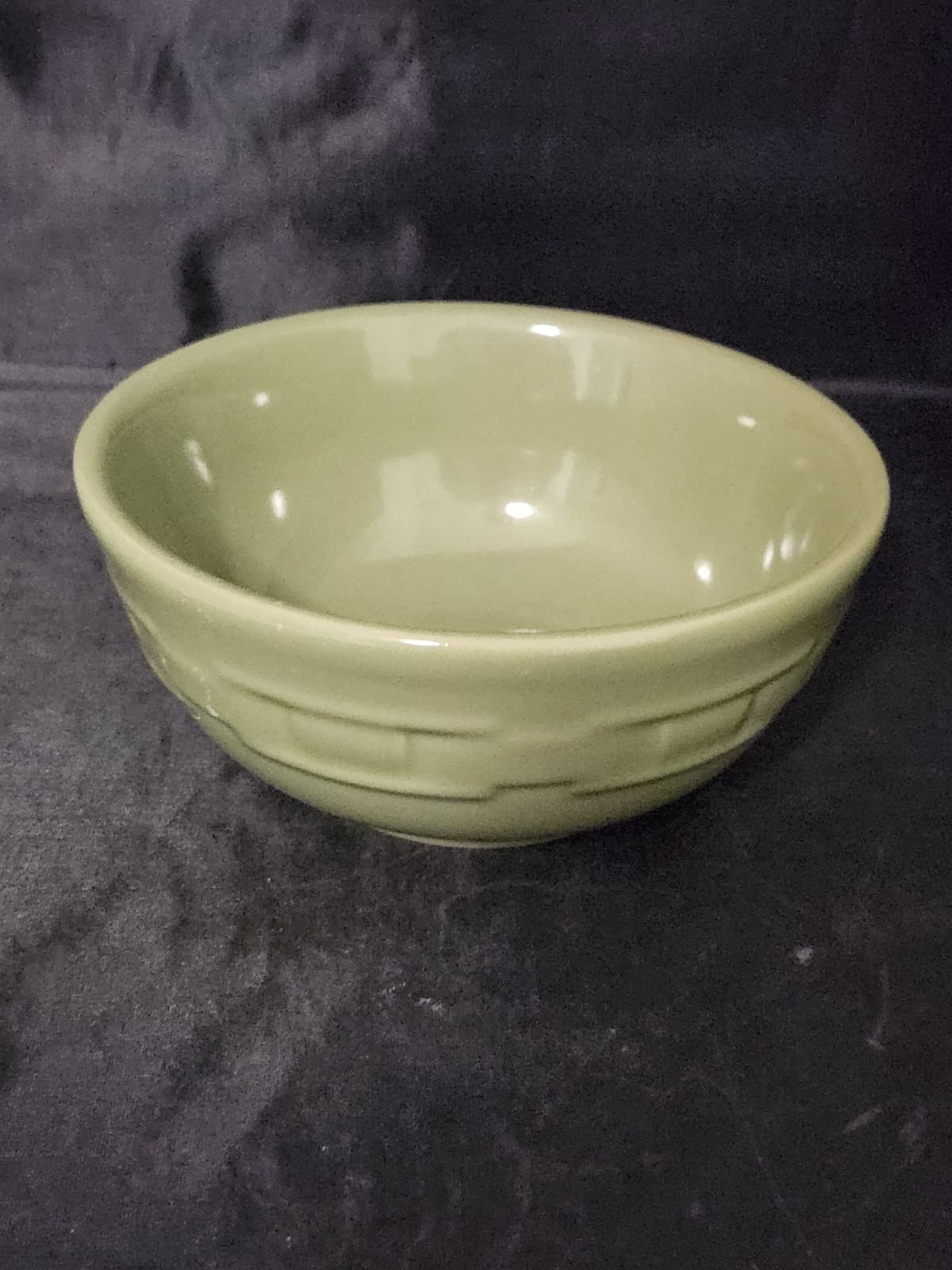 Longaberger Woven Traditions 6" Pottery Soup/Salad Bowl Sage Green 2