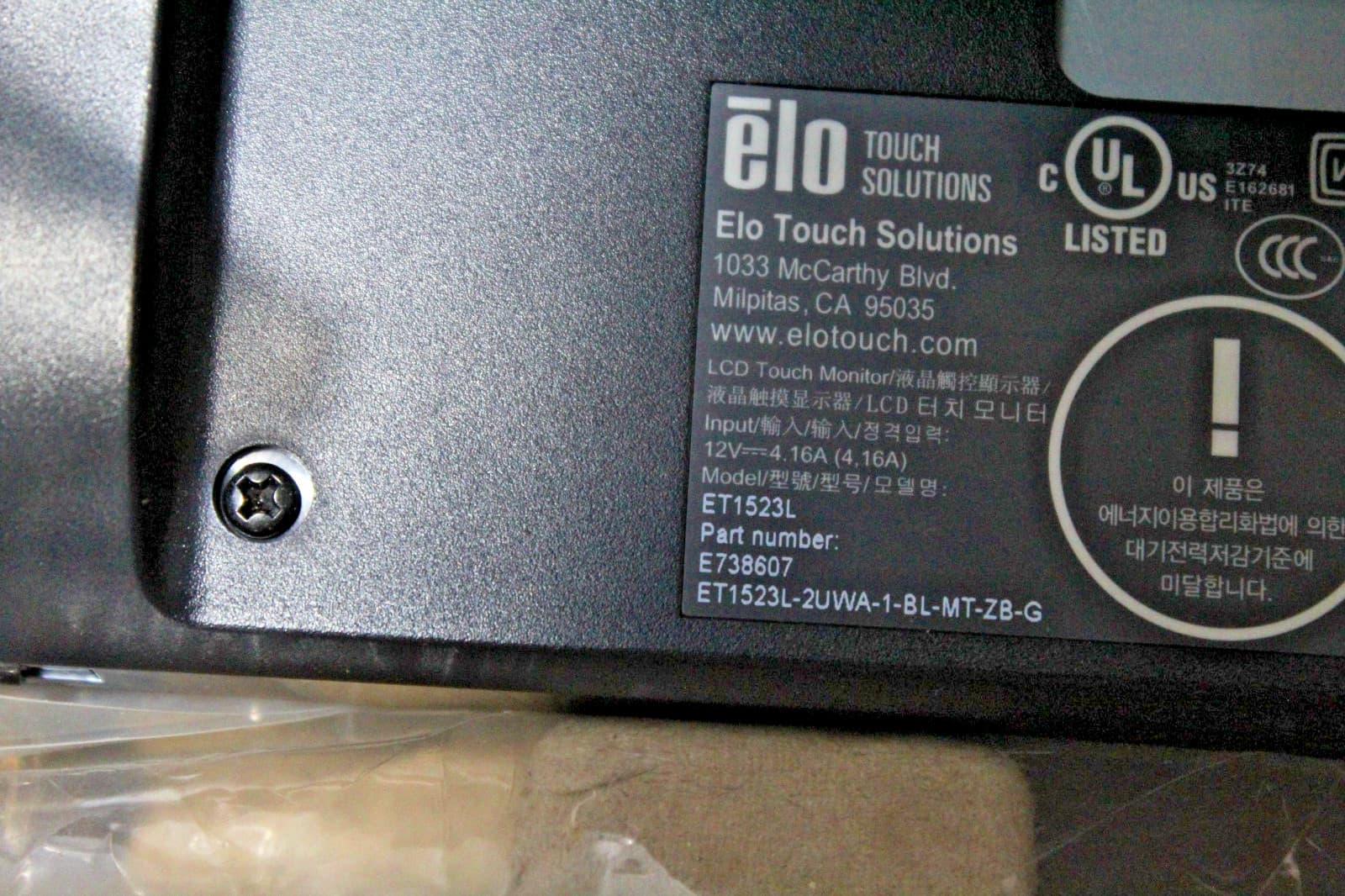 ELO Model E738607 Black display touch screen 4