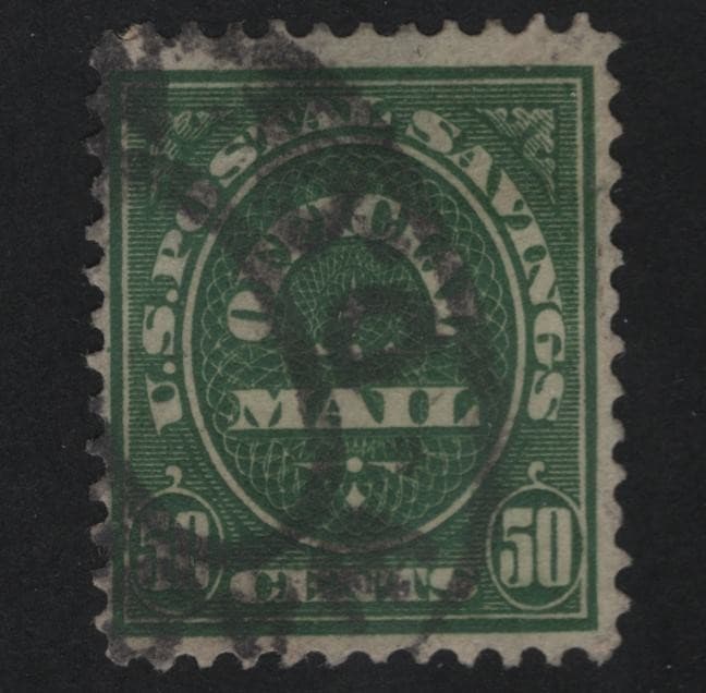 US SCOTT#o122 POSTAL SAVINGS STAMP CAT. VAL. $60 Used