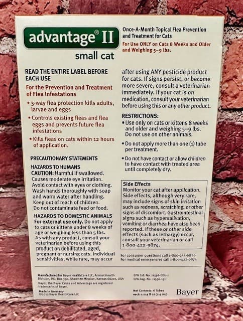 Advantage II Flea Spot Treatment for Cats + Ferrets | 5-9 lb | 6 doses |  2