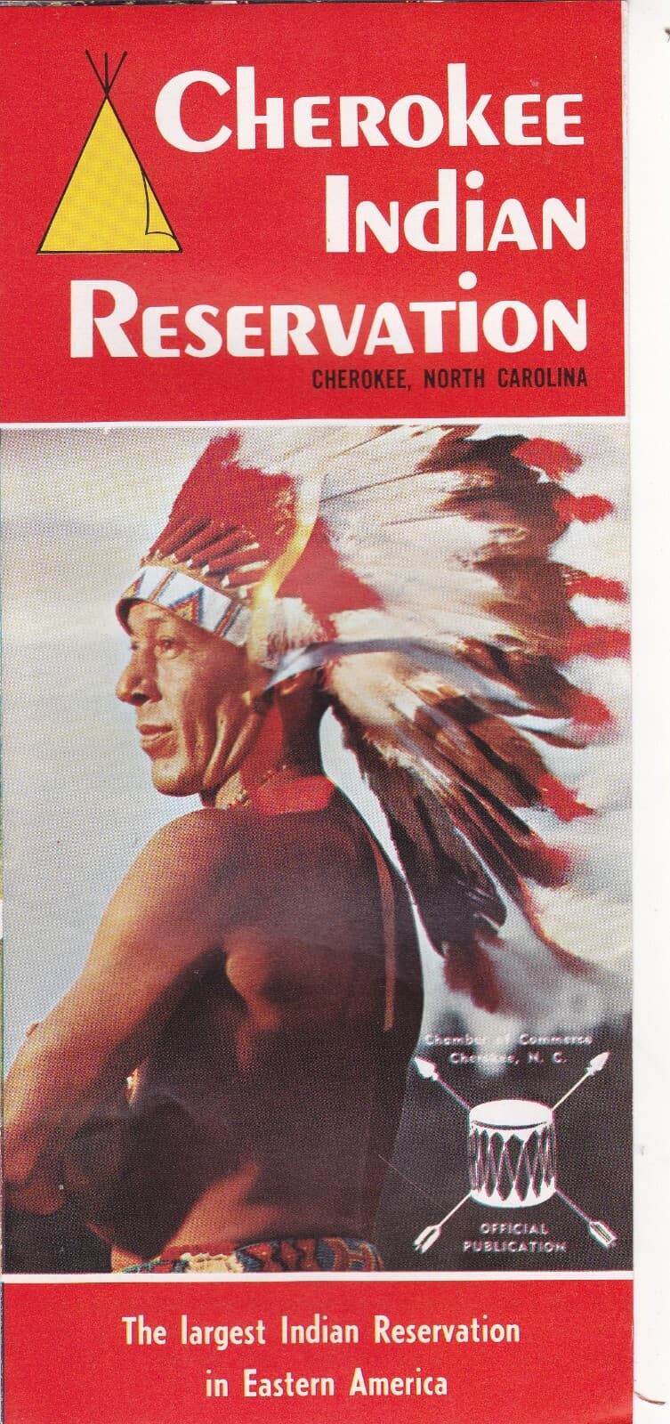 1960's The Cherokee Indian Reservation Cherokee North Carolina Brochure