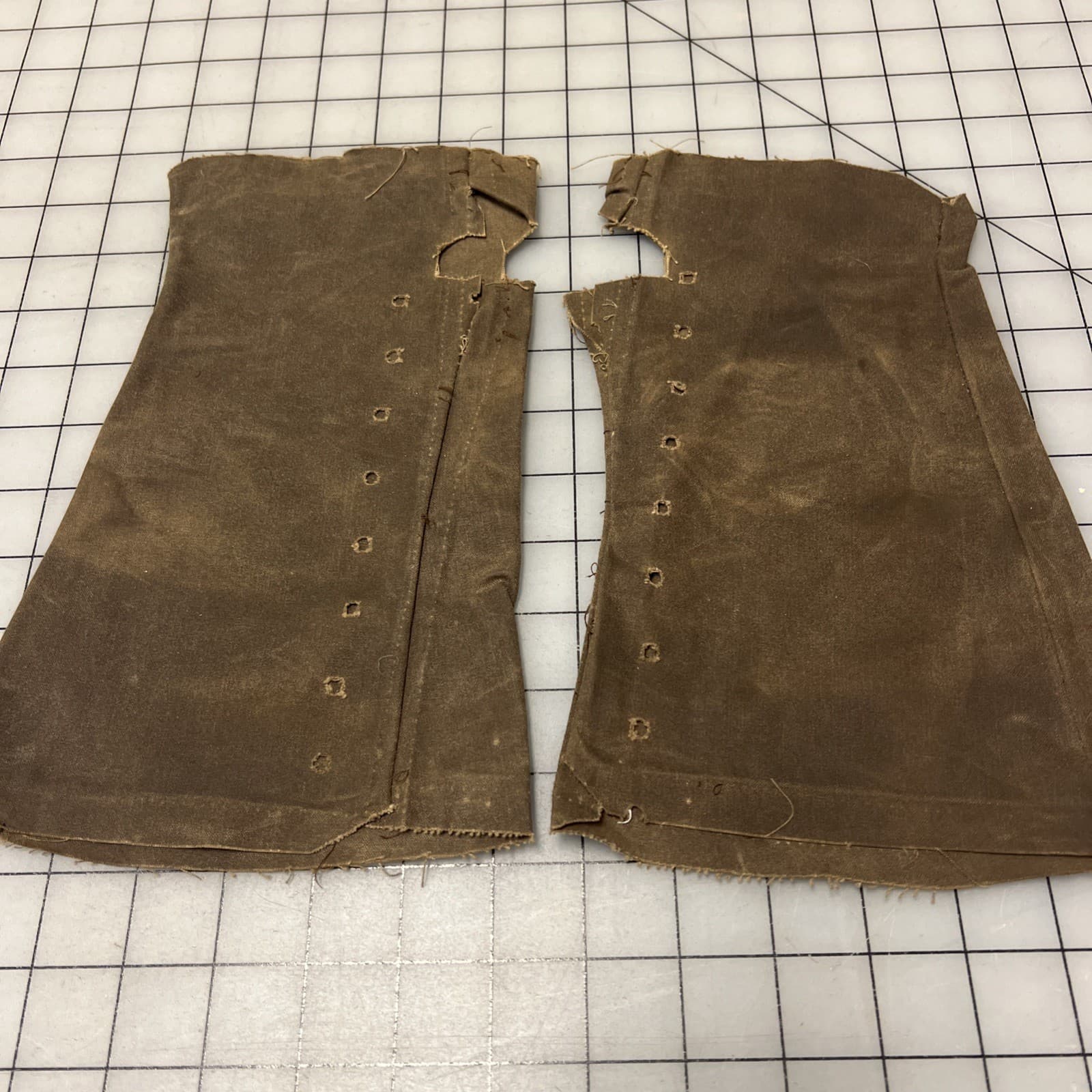 18th Century era Rough Fingerless Mitts out of Scraps, "Turn" TV Costume #120