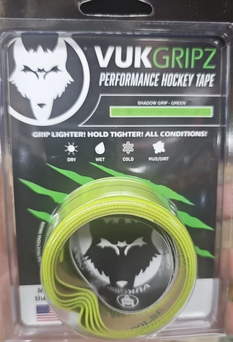 VukGripz Hockey Stick Grip Wrap/Tape - Neon Green