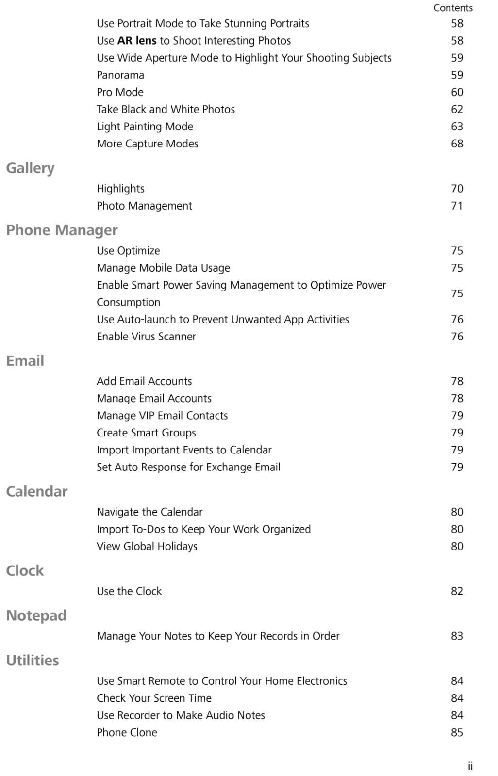 Huawei P30 Pro Cell Phone USER GUIDE OWNER'S MANUAL 4