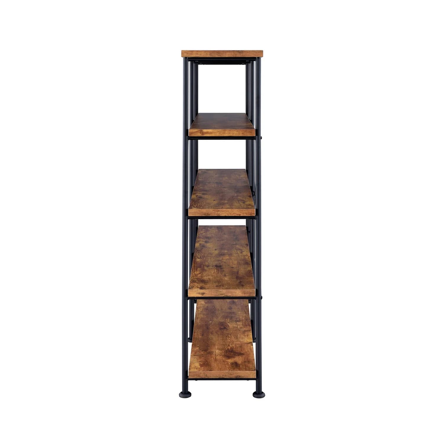 Glazer Industrial Double-wide Bookcase Antique Nutmeg Industrial 3