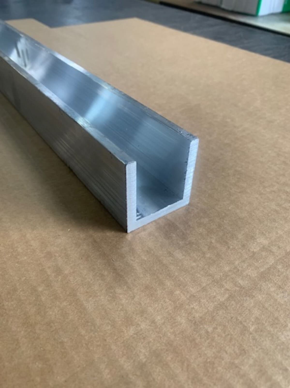 1/4" Thick x 2" x 2" 6063-T52 Aluminum Channel x 16" Long, Sharp Corner Channel