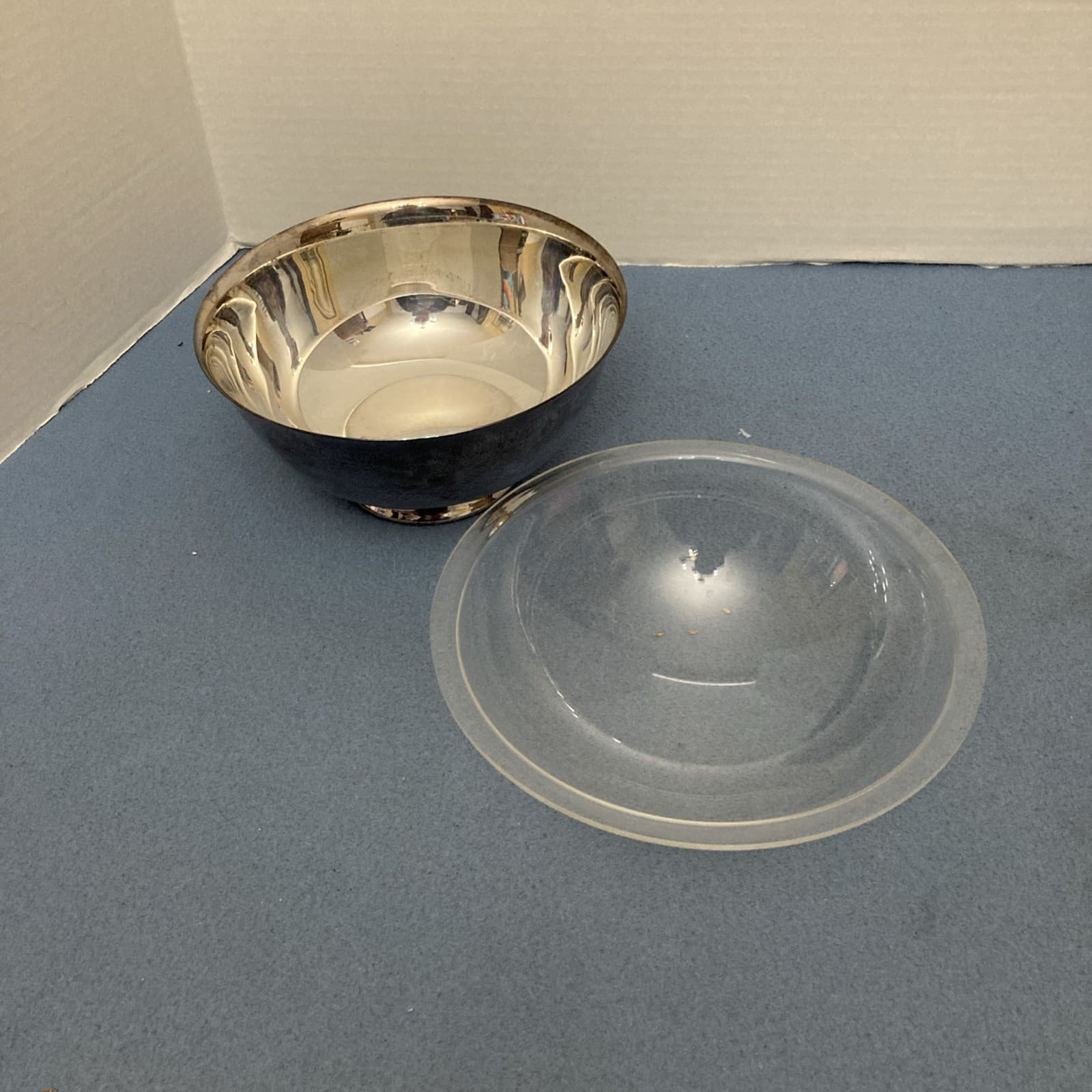 Reed & Barton Silver Plated Paul Revere style Bowl 104 with Plastic Liner 8" 3